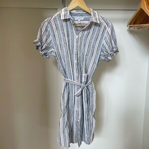 Michael Stars Blue and White Striped Midi Dress